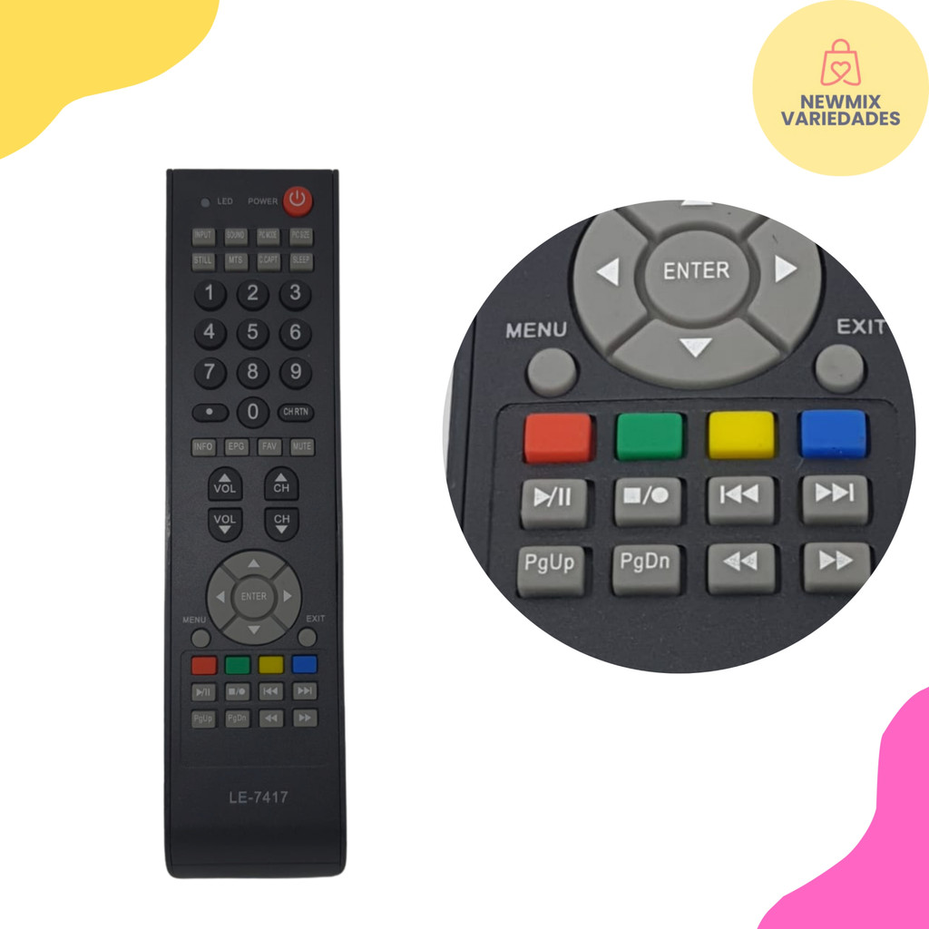 Controle Remoto Semp Toshiba LCD – Modelo LE-7417 - NEW