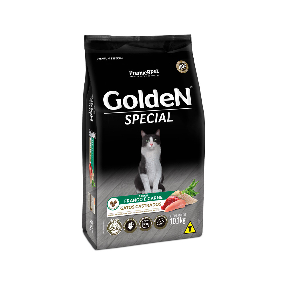 Golden Special Gato Castrado Frango e Carne 10kg — R$ 168,90 em Shopee