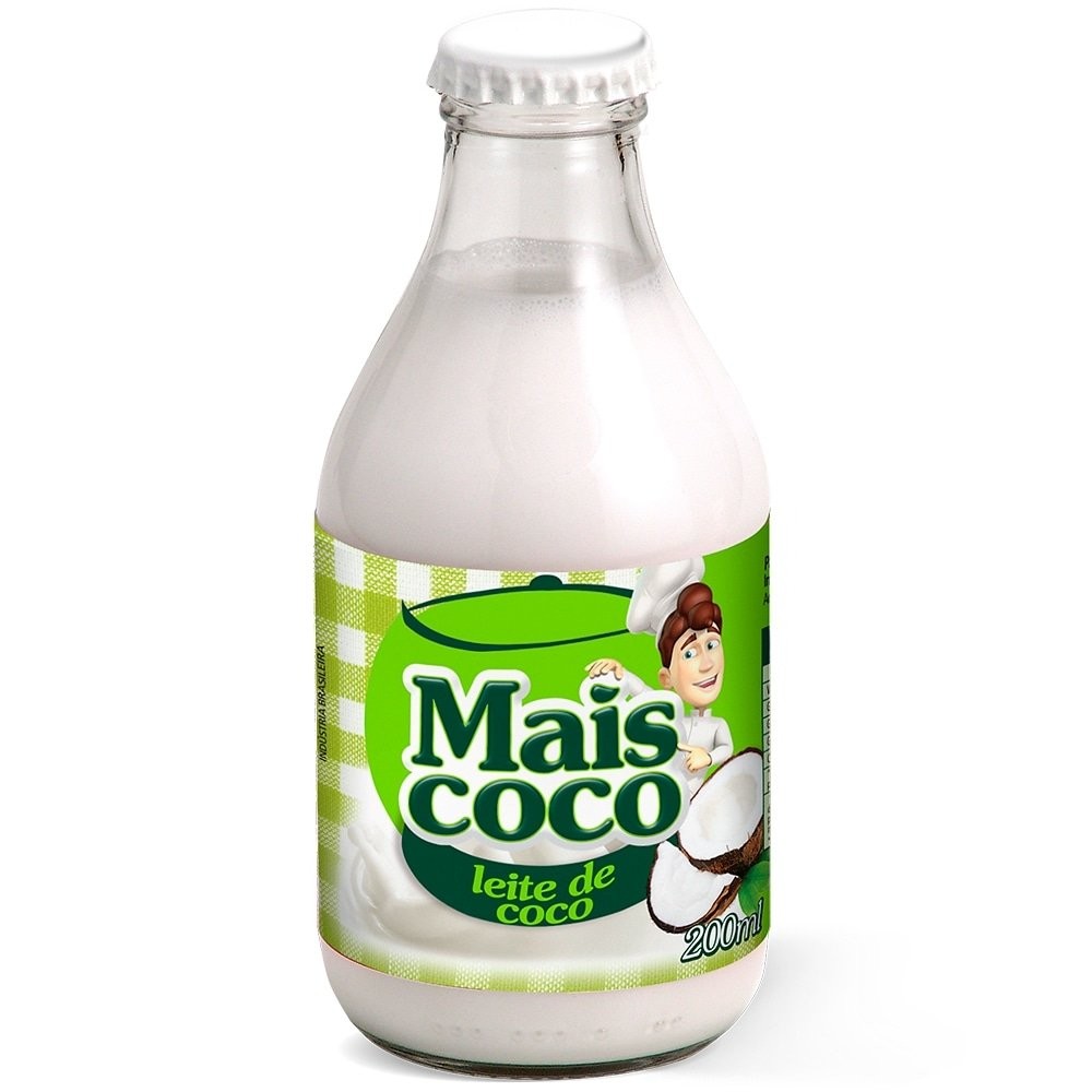 Leite de Coco Mais Coco 200ml Embalagem com 24 Unidades em Oferta na Shopee