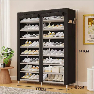 Sapateira Organizador 9 Prateleiras Duplo Dobrável 9 Andares Duplo Com Capa Cabe 54 Pares…
