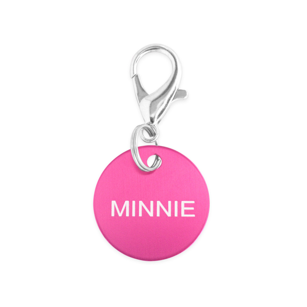 Plaquinha de Identificação Personalizada Pet Circulo- Tag com Nome e Telefone