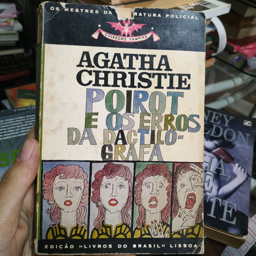 Poirot e os Erros da Dactilógrafa - Coleção Vampiro Edição Portugues autor Agatha Christie