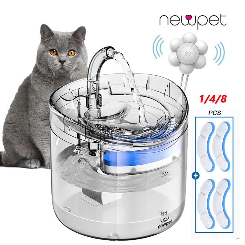 (com sensor)Temperatura constante inteligente da circulação automática do distribuidor da água do animal de estimação Acessório elétrico para suprimentos para animais de estimação dispensador de água mudo em Oferta na Shopee