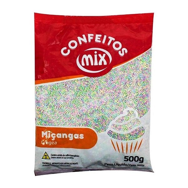 Confeito Miçanga - Candy Collors - 500g - Mix - Food & Beverages
