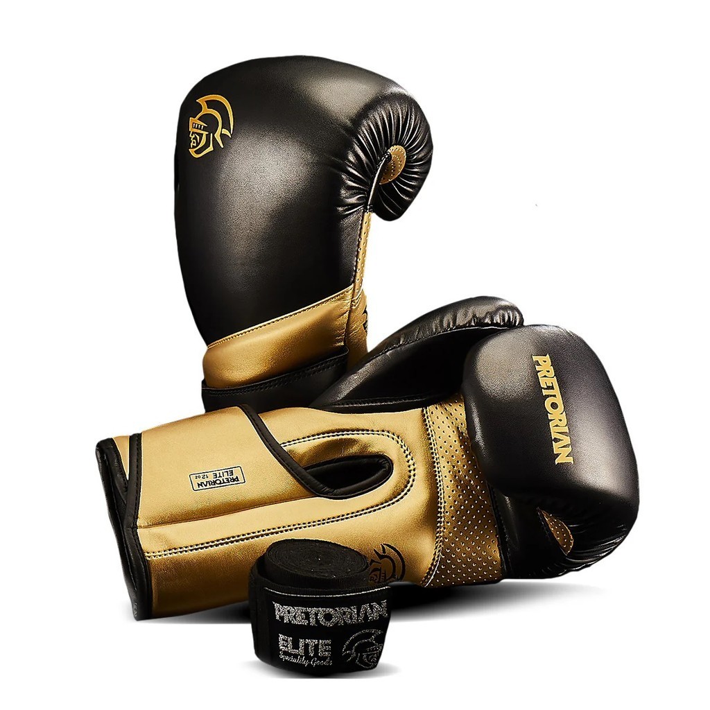 Kit Luva De Boxe/muay Thai Pretorian Elite Com Bandagens 3.5m