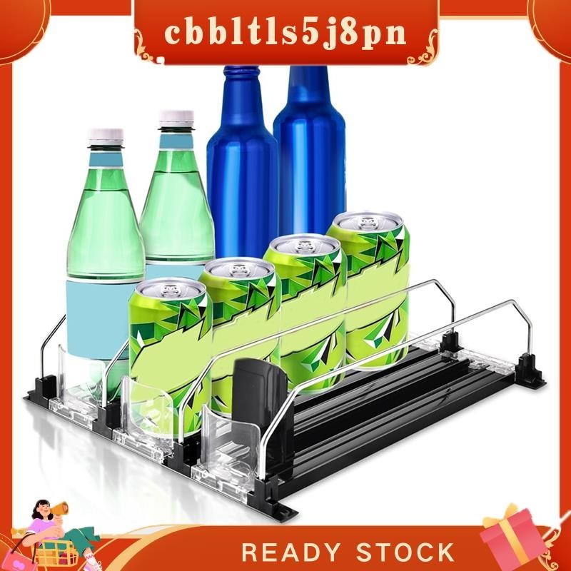 【 Cbbltltls5j8pn 】 Soda Organizador De Latas Para Geladeira , Automático De Bebidas Deslizantes Suporta Até 12 , Durável Fácil Instalação 12,2 Polegadas Preto