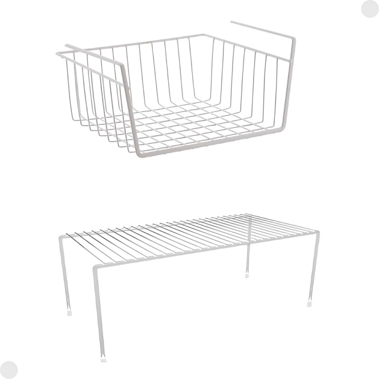 Kit Com 1 Organizador Suspenso e 1 Organizador Para Armários Mor em Oferta na Shopee