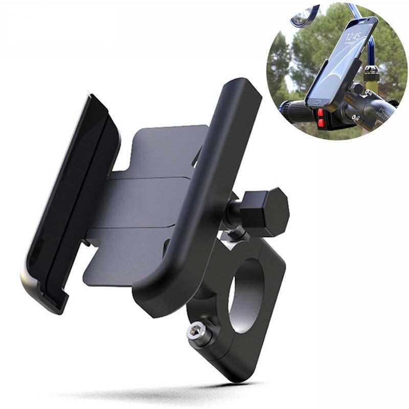 Suporte De Celular Smartphone Liga De Alumínio Para Motocicleta/Bicicleta De 4-7 Polegadas
