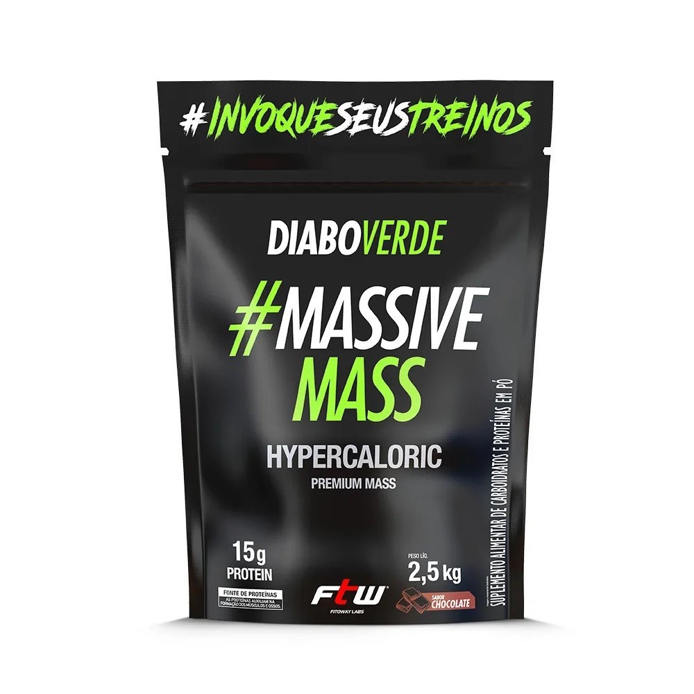 Diabo Verde Hipercalorico Massive Mass 2,5kg Sabor Chocolate