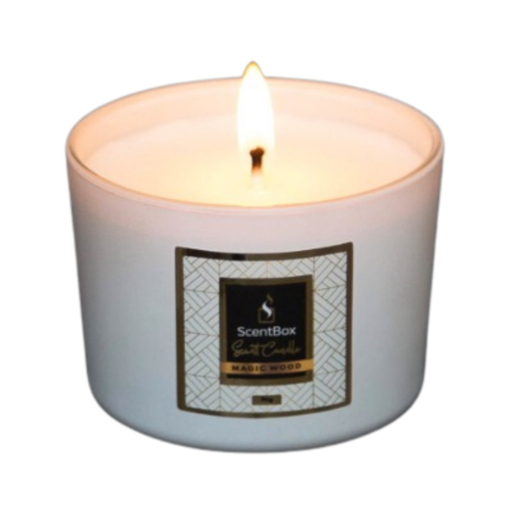 Vela Aromatica Magic Wood Scent Candle ScentBox 90G em Oferta na Shopee