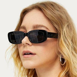 Tons Ovais Vintage Designer De Marca Mulher Pequena Moldura Sol Retro Óculos Pretos Estéti...