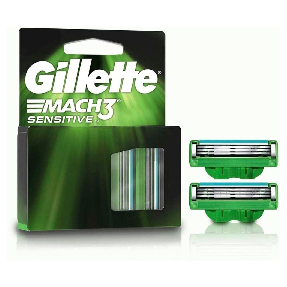 Carga Gillette Mach3 Sensitive 2 Unidades em Oferta na Shopee