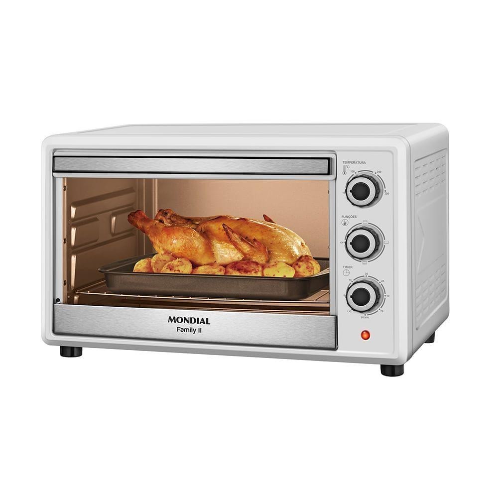 Forno Elétrico 42L Family Ii Mondial Branco-inox- Fr-42-w 127V em Oferta na Shopee