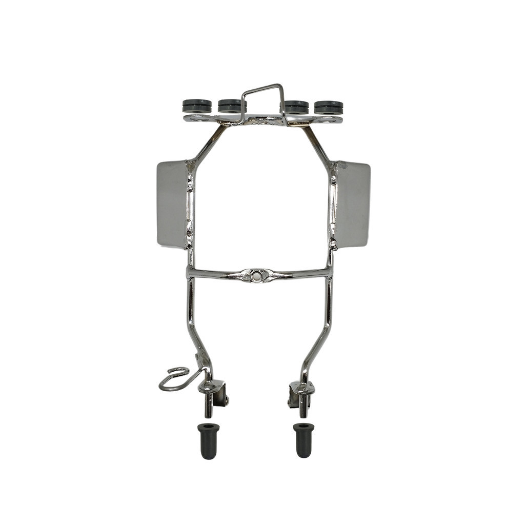 Suporte Farol Aranha Cromada Com Borracha Fixação Titan 125 2000 2001 2002 2003 2004