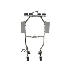 Suporte Farol Aranha Cromada Com Borracha Fixação Titan 125 2000 2001 2002 2003 2004