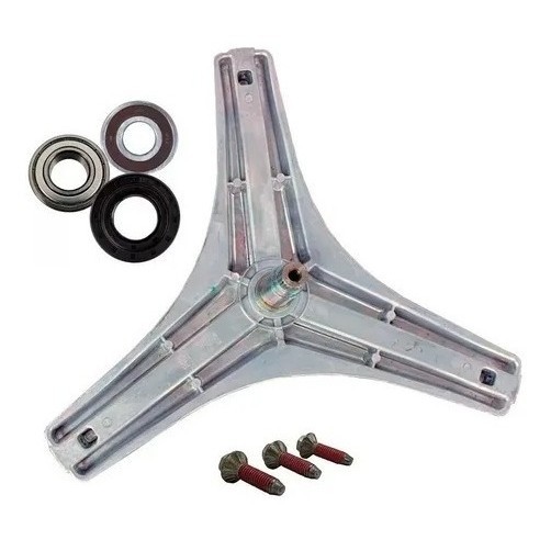 Eixo Tripe Lava E Seca LG + kit Rolamentos + Parafusos Wd1403 Wd1409