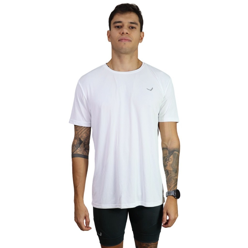 Conjunto Masculino Fitness Para Corrida Caminhada Academia Treino Indrills Branco E Preto