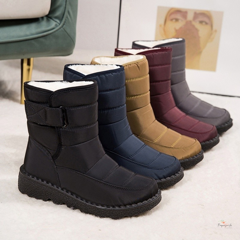 Inverno Moda Botas Mulheres Tubo Quente Neve Sem Deslizamento Feminino Casual 093 198