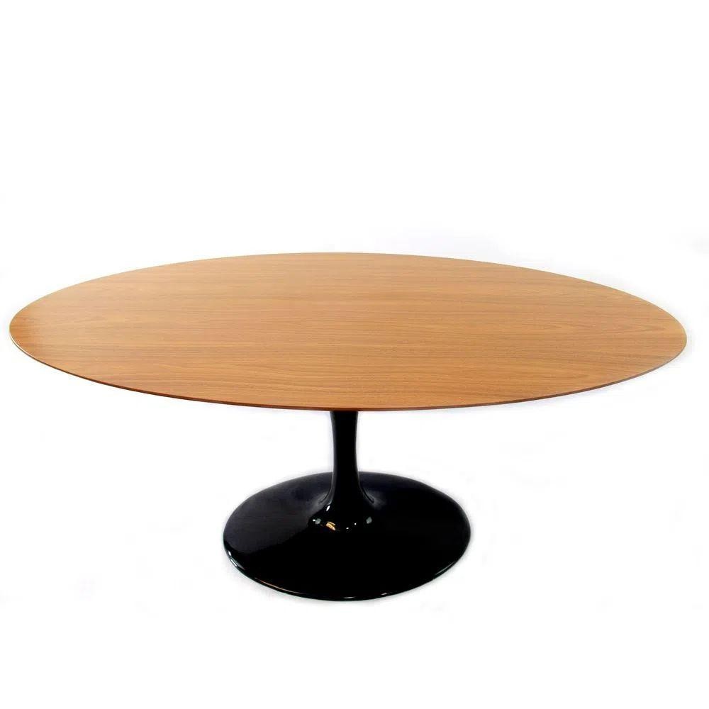 Mesa De Jantar Saarinen Oval 120x80 Cm Freijó Cor Preto