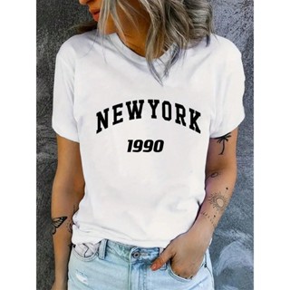 colorful rosa Blusa camiseta T-Shirt new york viscolycra em Oferta na Shopee