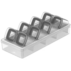 Organizador De Temperos Clear 9 Peças Branco Fechado COB 1400 BCF- Ou