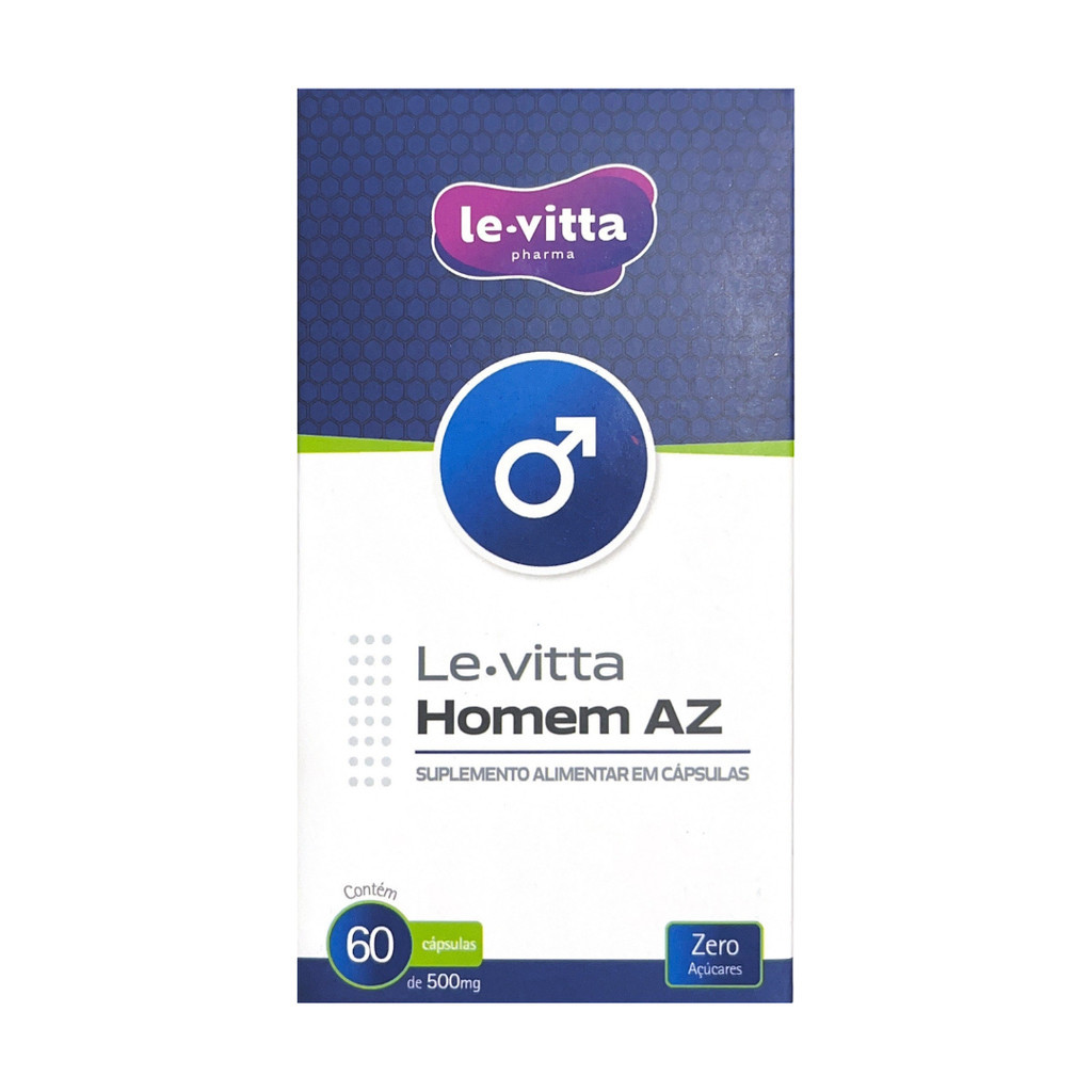 Vitamina A-Z Homem Le Vitta 60 cápsulas 500mg