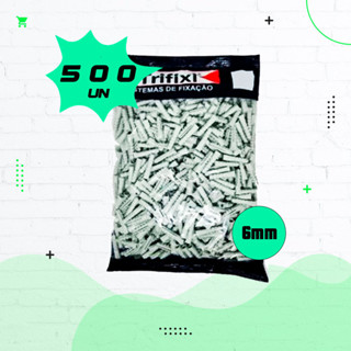 Bucha para fixação Comum 6mm - 500 Un - Trifixi em Oferta na Shopee
