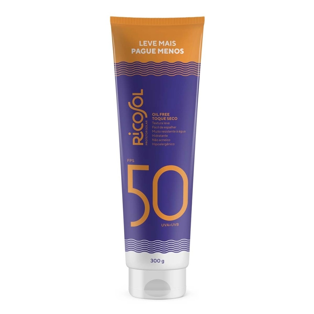 Ricosol Protetor Solar FPS 50 - 300 g em Oferta na Shopee