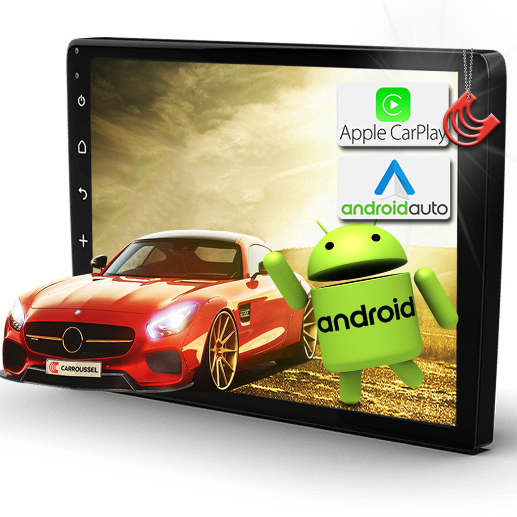 Central Multimídia Android 10 polegadas CarPlay AndroidAuto 2gb 32gb GPS Wifi Espelhamento Faaftech