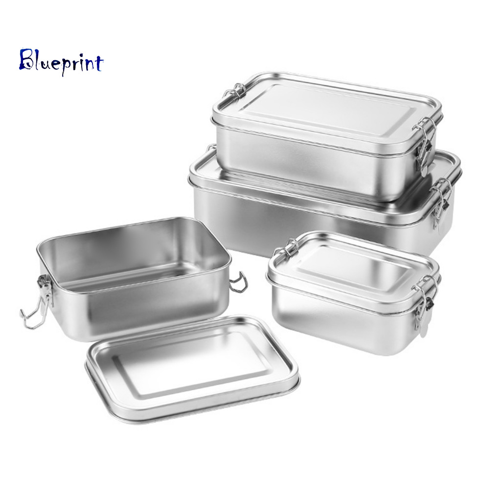 Compact Lunch Box Stainless Steel Leak-proof Bento for Kids Adults Ideal Food Container for Sandwiches Fruits Snacks Durable Stylish