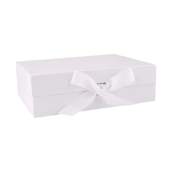 Kit 13 Caixas de Papel Rígido Retangular Branco com Imã e Fita (28,2x20,2x9,2cm) Rizzo