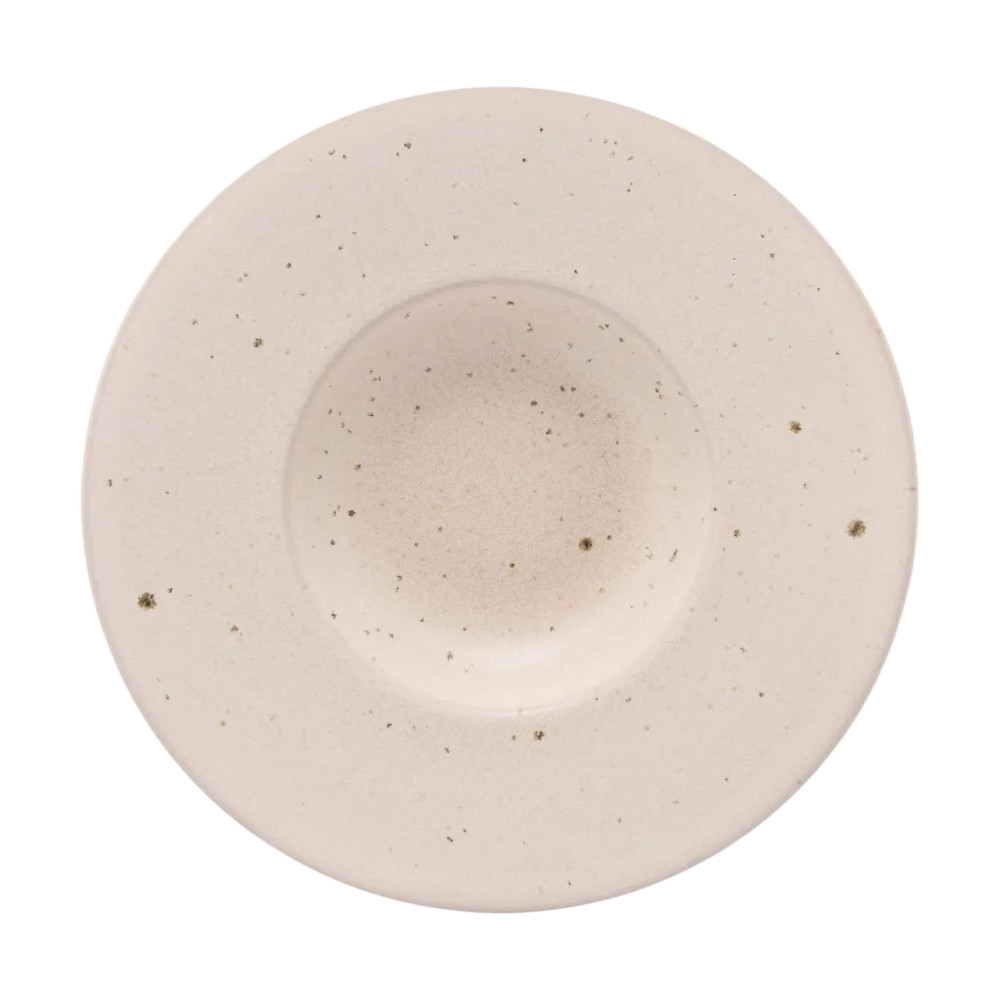 Prato Para Risoto Em Cerâmica Mist 26cm Wolff Branco Matte