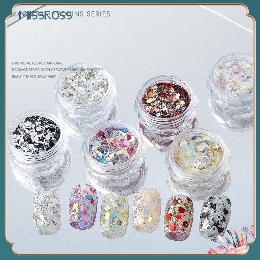 Decoração De Unhas Estrelas Lantejoulas Glitter Brilhante Manicure Acessórios Para Nail Art Tendências Para Nail Art Lantejoulas Hexagonais Lantejoulas Glitter Lantejoulas Laser Ace