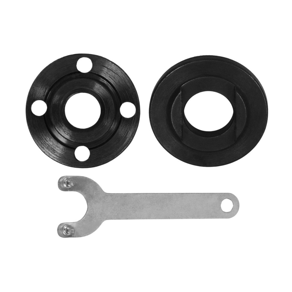 Jogo de Flanges Porca Aperto e Apoio para Esmerilhadeira Tssaper + Chave de aperto