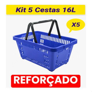 5 Cestas De Compras  Supermercado Cestinha Mercado Ou Lojas em Oferta na Shopee