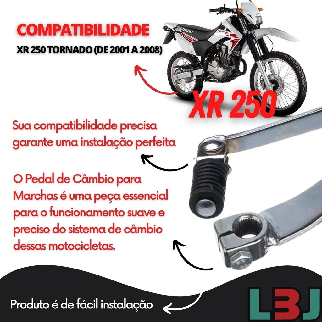 Pedal De Câmbio Xr 250 Tornado Marcha Moto Modelo Original — imagem 2 de 2