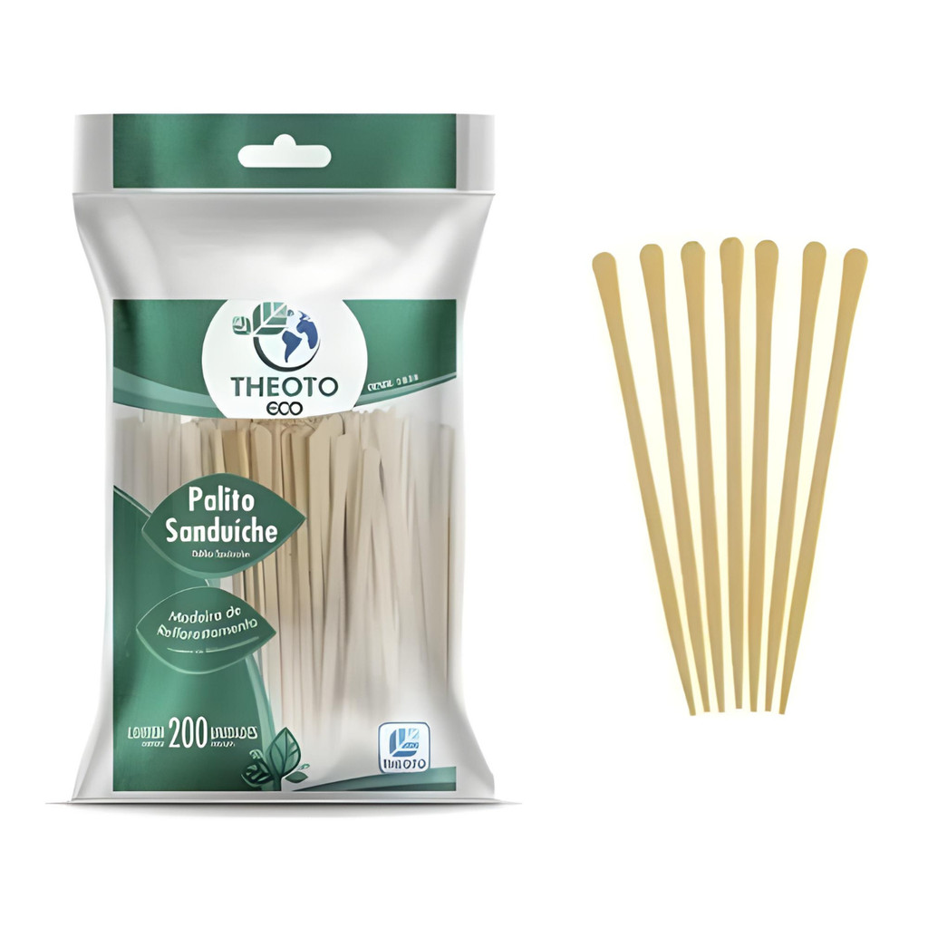 200-400un Palito Para Sanduiche Coquetel Petiscos De Madeira