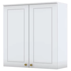 Armário Aéreo Cozinha Nova York 2 Portas 2 Prateleiras Branco Hp - Henn