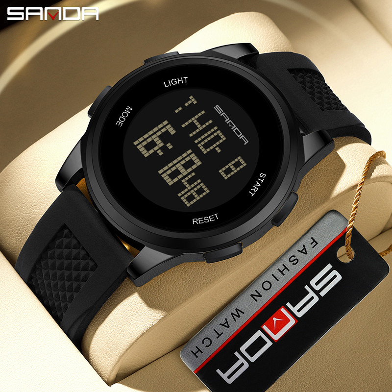 SANDA Relógio Masculino Eletrônico Multifuncional De Alta Qualidade , Elegante , Simples E Versátil SD9067-1