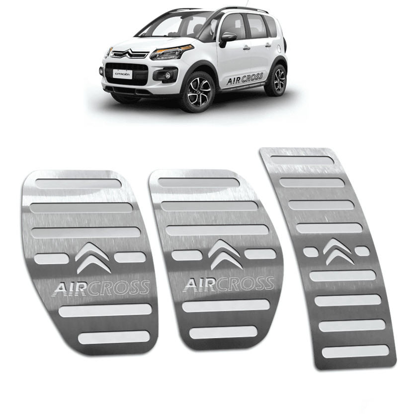 Pedaleira Aircross 10/16 Manual Aço Inox - Não fura o pedal em Oferta na Shopee