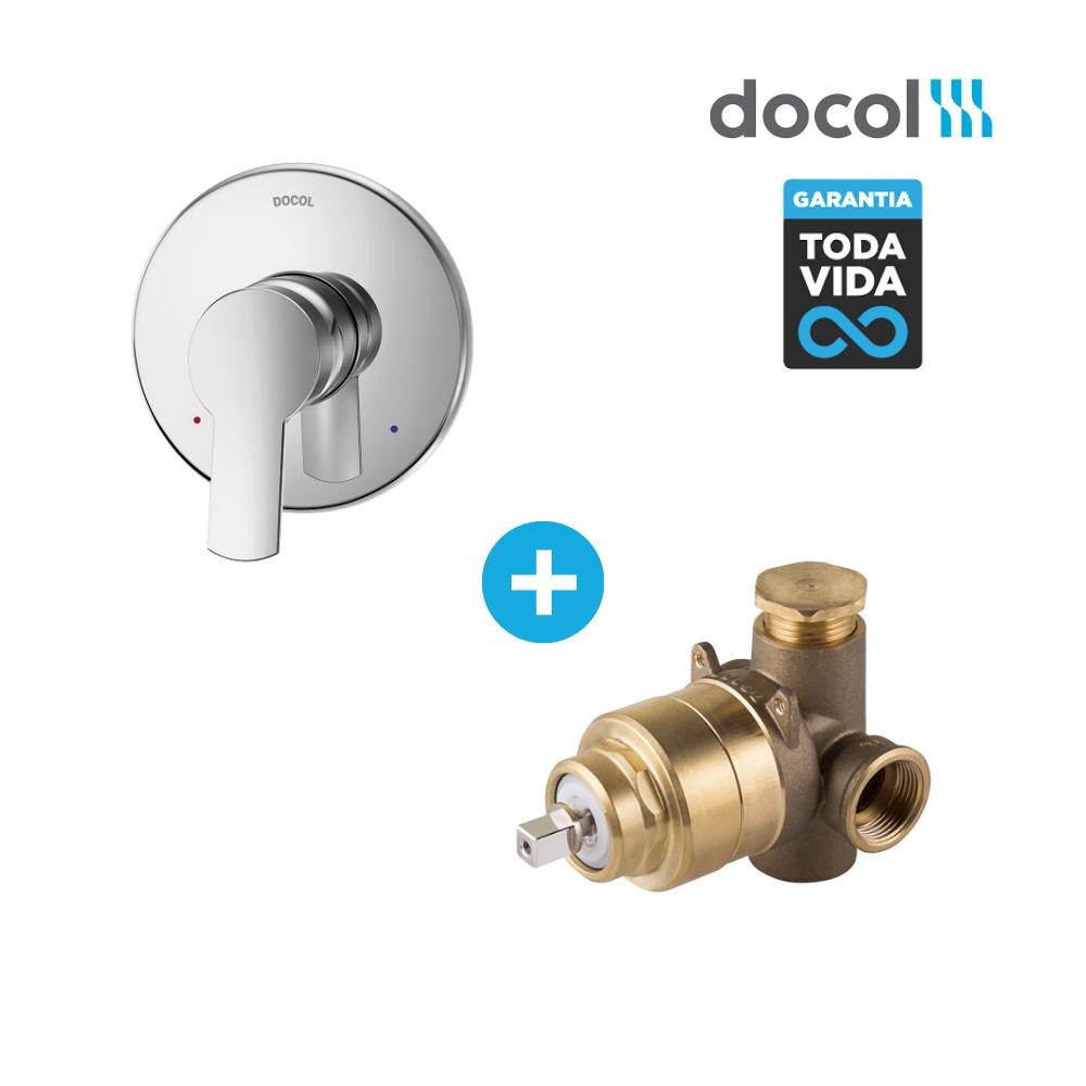 Kit Base Deca Misturador para Chuveiro e Acabamento Monocomando Gali Docol em Oferta na Shopee