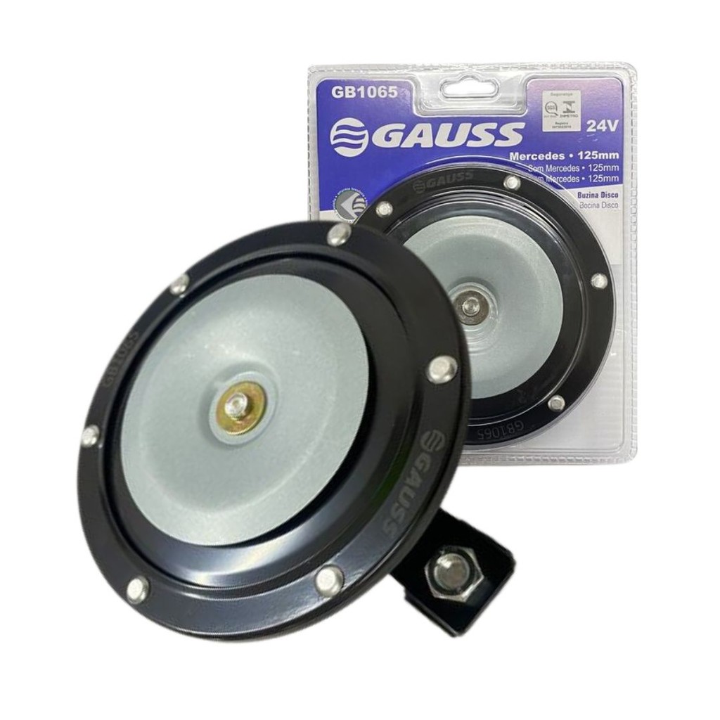 Buzina Disco 125mm 24V Som Para Caminhão MB Mercedes Universal Gauss GB1065 - Spare Parts and Accessories for Vehicles