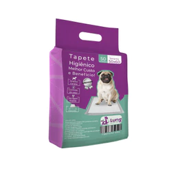 Tapete Higiênico 50x60cm 50 Unidades p/ Cachorro Roedor Pet Absorvente Fita Colante Envio Imediato