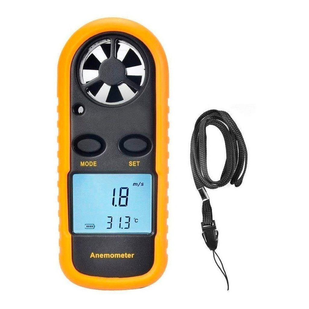 Anemometro Digital Medidor Velocidade E Temperatura Vento