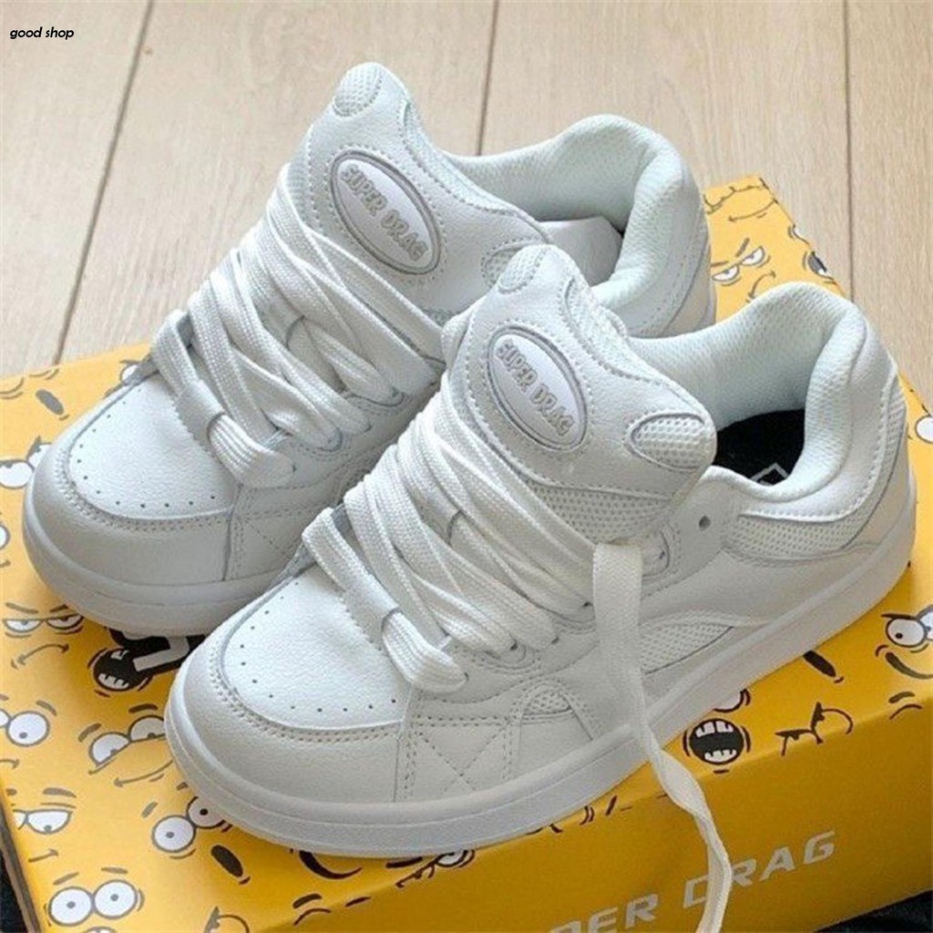 Tênis De Corrida Feminino De Cano Baixo , Casuais Com Cadarço em Oferta na Shopee