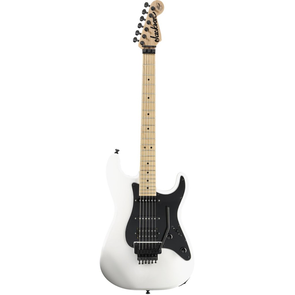 Guitarra Jackson Series X Signature Adrian Smith San Dimas Snow White with Black Pickguard