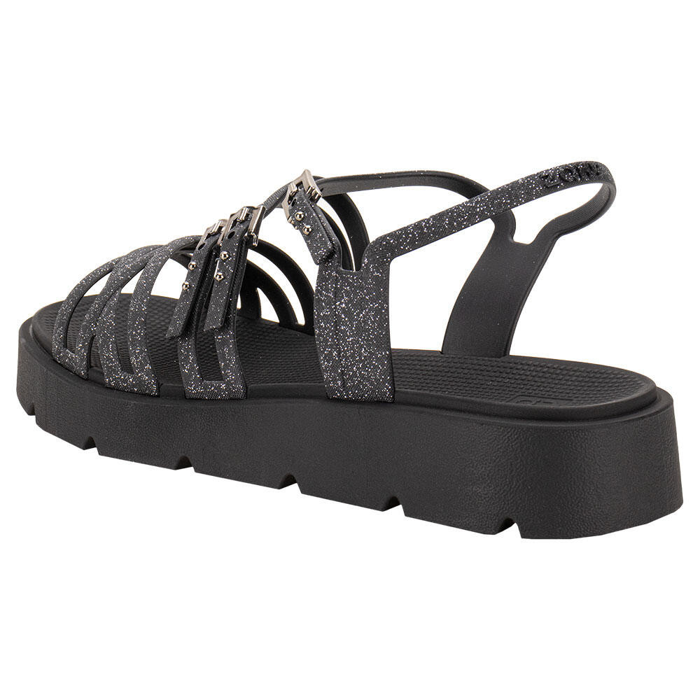 Detalhes do Sandália Feminina Flat Sparkle Zaxy 19027
