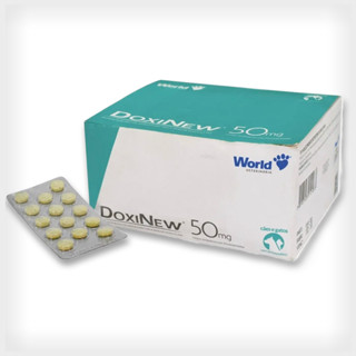Kit 2 Antimicrobiano World Veterinária DoxiNew 50 mg para Cães de 10Kg e Gatos de 3Kg - 1 Blíster com 14 Comprimidos em Oferta na Shopee