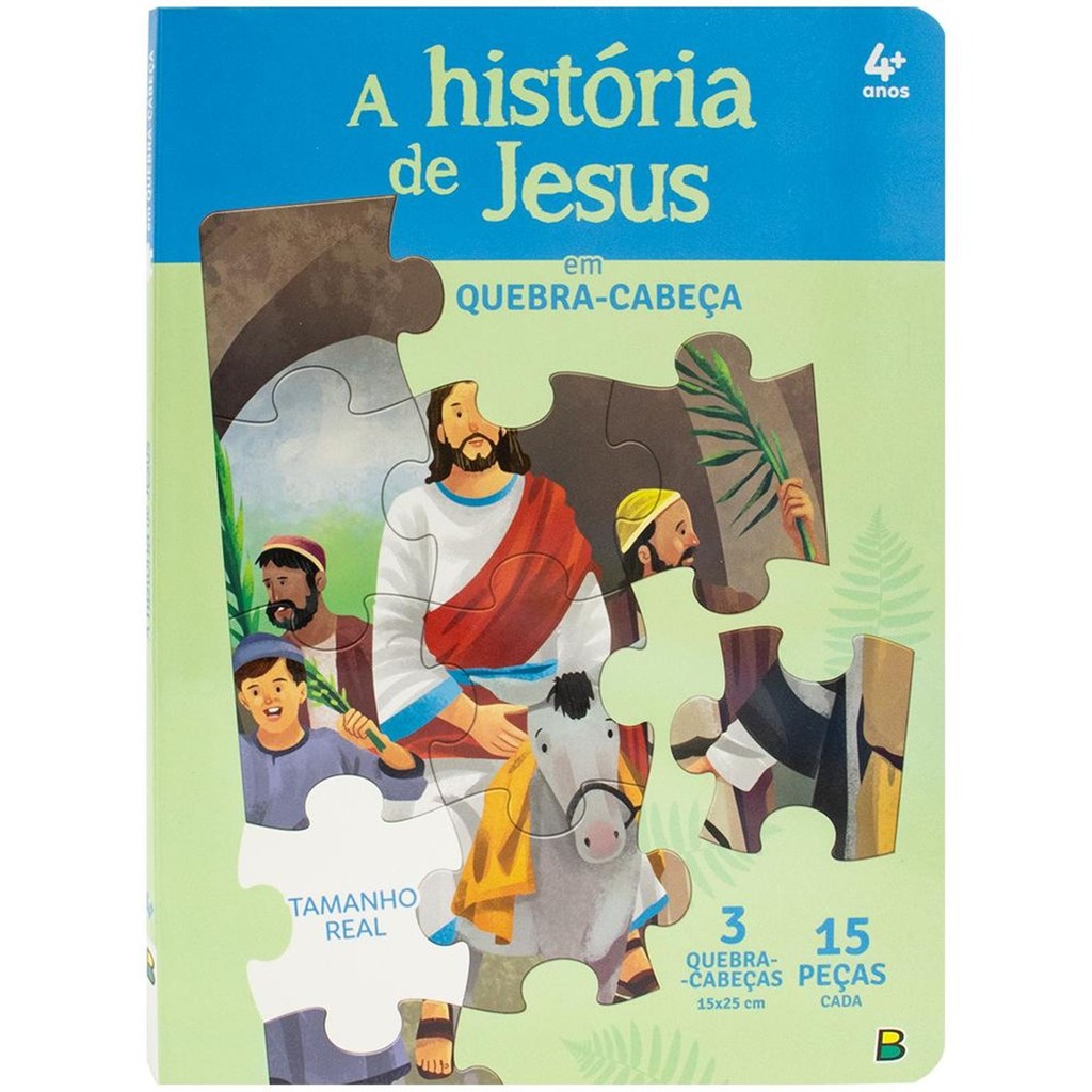 Aventuras Bíblicas: A História de Jesus | Livro com Quebra-Cabeças Interativos em Oferta na Shopee