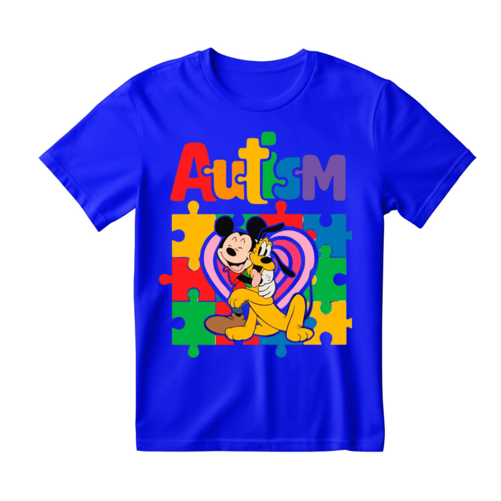 Camiseta camisa Blusa Infantil e adulto Autismo 100% Algodão em Oferta na Shopee